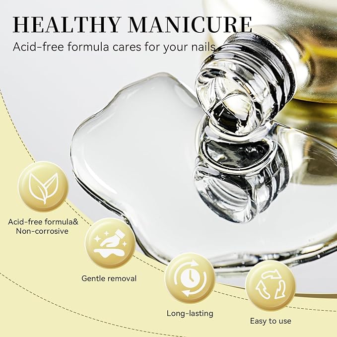 JODSONE 2-in-1 Base Coat – 16.5ml No Wipe, Warmly Removable Foundation for Gel Nail Polish & Tips. U V/LED Cured, Long-Lasting, DIY Use