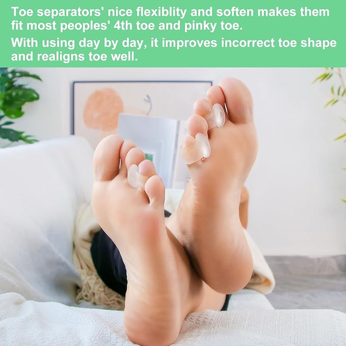 Niupiour Silicone Toe Separator - 14 Pack Gel Toe Spacers for for Women and Men, Toe Corrector for Women and Men, Toe Straightener for Bunions, Overlapping Toe, Hammer Toe, Say Goodbye to Pain