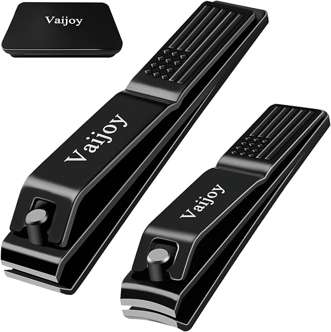 Nail Clippers Set with Fingernail Toenail Clipper Cutters Stainless Steel Sharp Sturdy Trimmer Set for Men Women with Tin Case