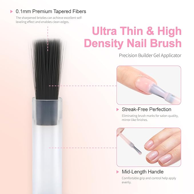 4 in 1 Hema Free Builder Gel Polishes, Cream Yellow, Soak Off Rubber Base LED UV Need Strengthener for Thin Flimsy Nail, Streak Free, Strengthening Nails Thickening & Repair