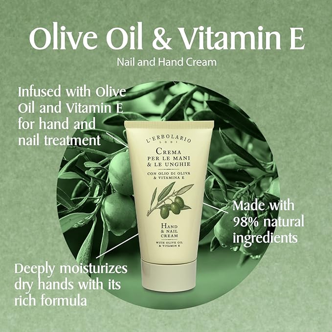 L'Erbolario Hand and Nail Cream - Moisturizing Hand Lotion for Women and Men with Shea Butter - Hand Cream for Dry Hands and Fragile Nails - 2.5 oz