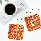 Marble Coasters Square Leather Drinks Coaster Set - Image 4