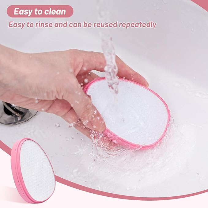 Foot File,Nano Glass Foot File Callus Remover for Feet,Foot Scrubber Dead Skin Remover,Gentle Exfoliation for Your Foot Massage in Shower- Light Pink