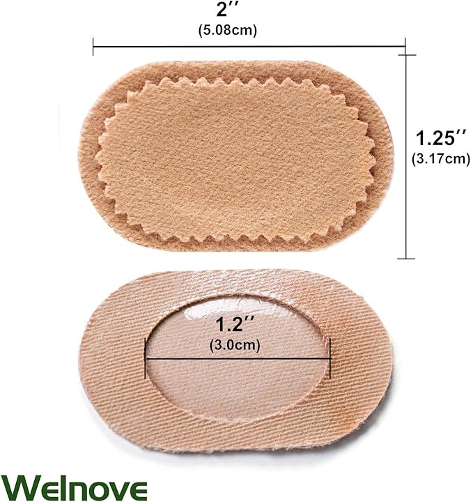 Welnove 36 CT Bunion Cushions Pad - Fabric Toe and Foot Bunion Protector Pads, Bunion Relief Pads for Reduce Rubbing, Callus, Chafing, Friction -Strong Adhesive Stay in Place