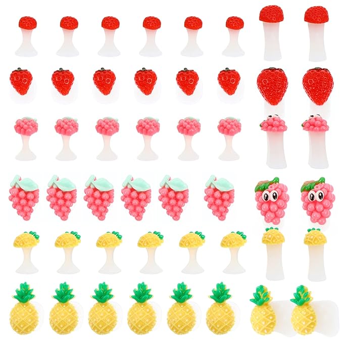 Uonlytech 24pcs Silicone Toe Separators Fruit Toe Separator Toe Nail Separators Toes Dividers Pedicures Nail Art Tools Pedicure Spacers for Nail Salon
