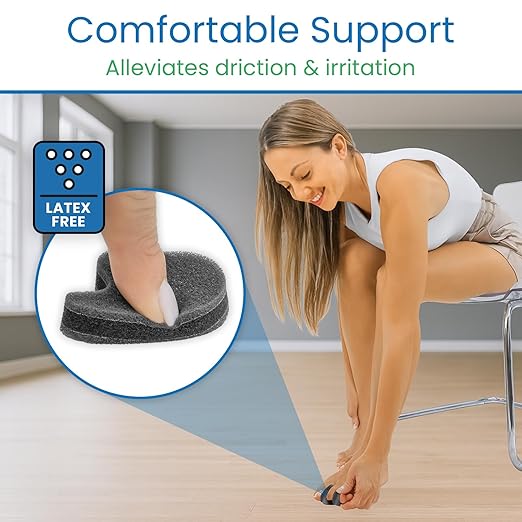 VIVEsole Foam Toe Separators for Women & Men (20 Pack) - Spacers for Bunions, Corns, Blisters, Overlapping Toes & Hammer Toe Pain Relief - Cushion Pads Prevent Friction & Reduce Pressure