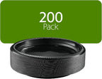 PLASTICPRO 200 PCS Black Plastic Plates Light Weight 9 Inch Plastic Dinner - Image 7