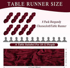 8 Pack Burgundy Cheesecloth Table Runner 17x108 inch Boho Gauze Cheese Cloth - Image 2
