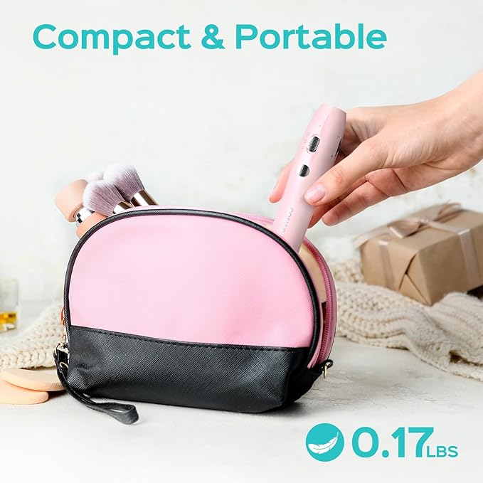 COSLUS Cordless Electric Nail Drill File: Nail Drill Machine with Stepless Speed Knob for Acrylic Gel Dip Powder Polish, Professional Portable Manicure Pedicure Rechargeable for Home Salon Use Pink