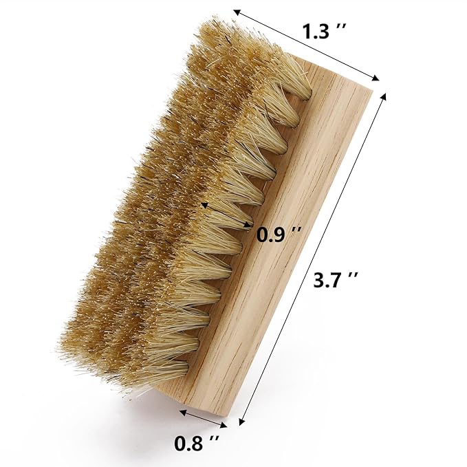 Nail Cleaning Brushes Wood for Fingernails Non-Slip Brush Wooden Nail Brushes 4 Pack