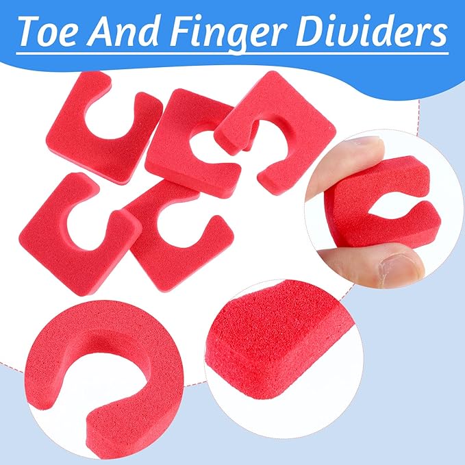 1000 Pcs Individual Toe Separators, Soft Toe Spacers for Pedicures Comfortable Finger Dividers for Manicure Feet Nail Toenails Art Painting Polish Spa