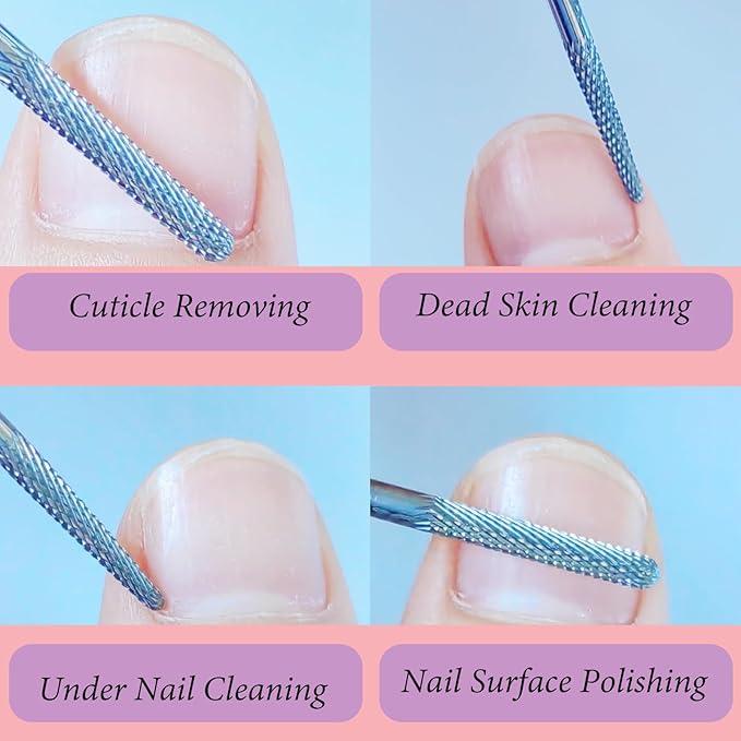 Nail Drill Bit Double Heads Cuticle Nail Drill Bit 3/32" Professional Tungsten Carbide Nail Bit,Safety for Nail Prepare,Dead Skin Cleaner,Manicure Pedicure Nail Supplies Home Salon,Medium
