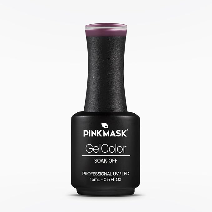 PINK MASK Gel Color Nail Polish The Suspect - Col. Mystery 15ml / o.5 oz - UV/LED Gel Polish, Non Wipe, Long Lasting, Soak Off Formula