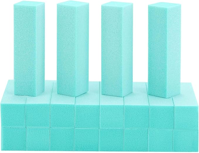 20 Pack Nail Buffers Blocks Sanding Buffing Nail Files Pedicure Manicure Tool 60/100 Grit （Green)