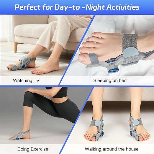 Adjustable Bunion Corrector for Women & Men Big Toe – The toe straightener Brace designed to relieve bunion discomfort – Built-in Night Bunion Correctors for Resting Comfort and Hallux Valgus Support