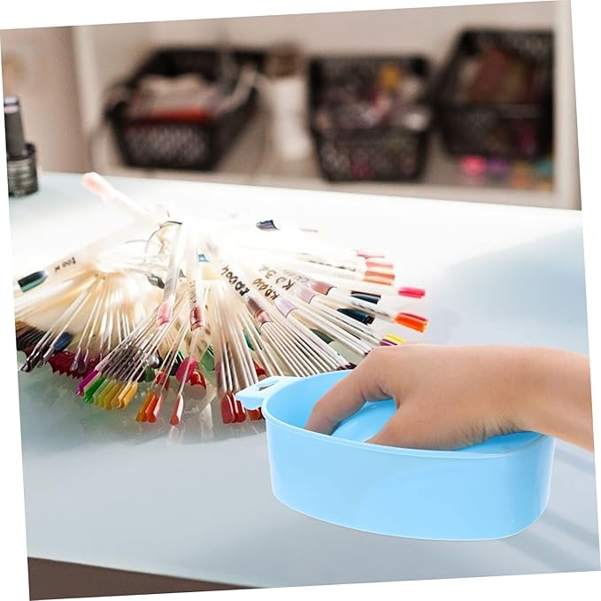 2pcs Nail Soaker Bowls for Manicure Portable Nail Polish Remover for Art Treatment for Home Salon Use Relaxing Spa