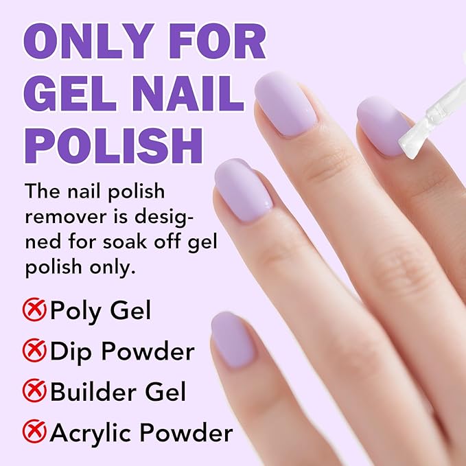 2 Pack Gel Nail Polish Remover, Gel Polish Remover Kit- Quickily and Easily Removes Gel Nail Polish at Home in 2-5 Mins - No Need for Foil, Soaking or Wrapping,0.5 Fl Oz