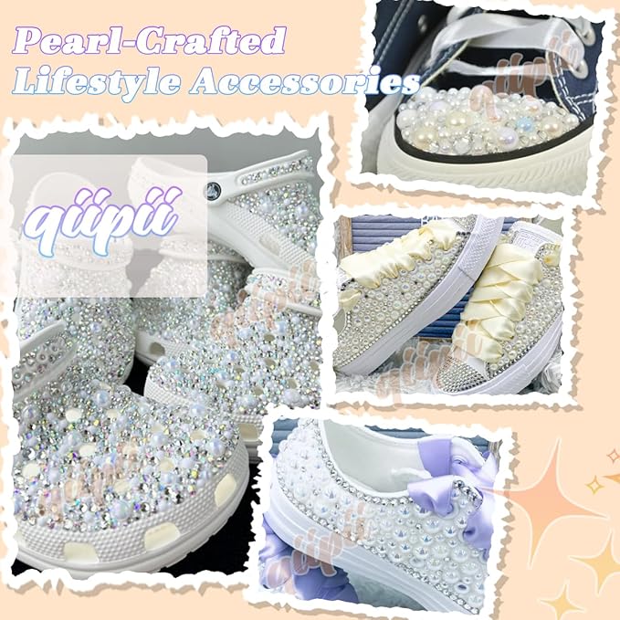 28 Types Green Flatback Pearls w B7000 Jewelry Glue for Bedazzling Crafting 3mm 4mm 5mm 6mm 8mm 10mm Flatback Colorful AB Half Pearls Charms for Nails Face Makeup Crafts Tumblers Bottles Shoes