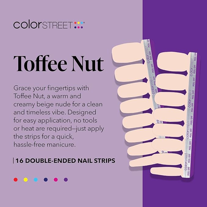 Color Street Toffee Nut Nail Strips