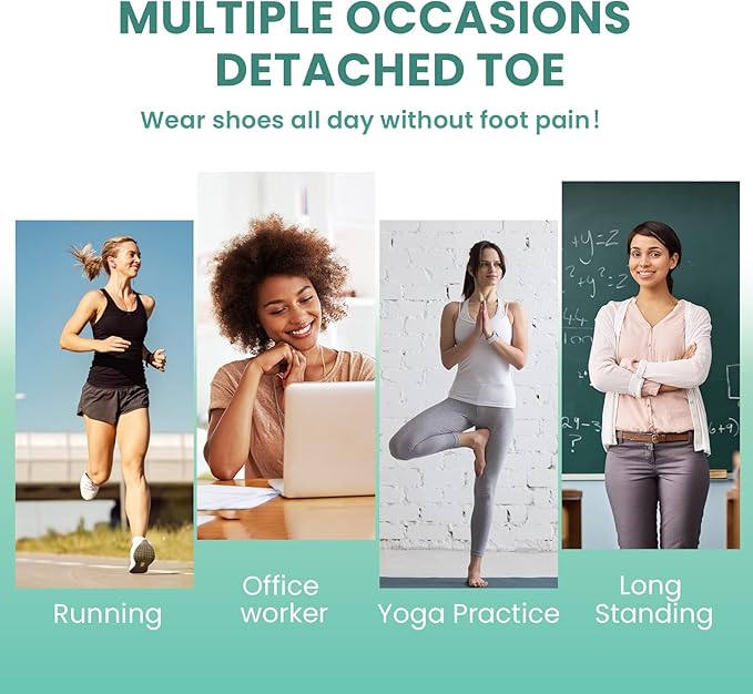 Welnove Upgraded Gel Toe Separators – 16-Pack Aloe Vera Extract Infused Silicone Toe Spacers for Straightening Overlapping Toes, Bunions, Calluses – Bunion Corrector for Men and Women (3 Sizes)