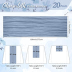 Pesonlook Cheesecloth Table Runner Dusty Blue, 20 Pack 17.7x108 inch, Long | - Image 2