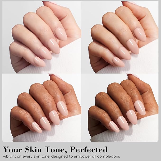HEMA and TPO Free Nude Pink Gel Polish, 18 ML Nude One Step Gel Nail Polish 3-in-1, No Need Base and Top Coat Easy DIY Nail Art, Soak Off U V Gel Polish for Women Girl Nail Lovers
