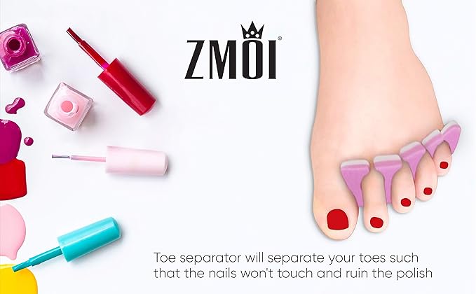 120 PCS Premium Pedicure Toe Separators - Soft & Durable Bulk Salon Pedicure Accessories - 4 Colors