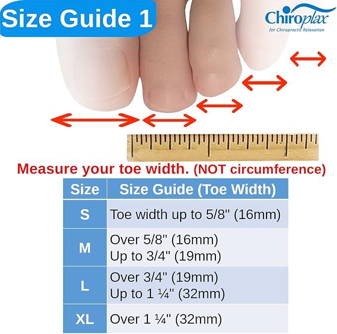 Chiroplax Toe Caps Sleeves Cushions Protectors Tubes Fabric & Gel Lining Finger Toe Separator for Bunion, Hammer Toe, Callus, Corn, Blister (Medium, 5 Pack)