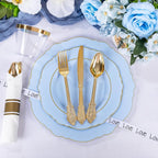 350PCS Blue Plastic Plates - Image 6