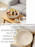 Ruffle Decor Large Decorative Bowl, fruit bowl kitchen stone bowl, bowl decor - Image 7