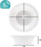 400 Count Disposable 5 ounce White Plastic Dessert Bowls - Image 2