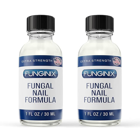 FUNGINIX Toenail Fungus Treatment Extra Strength - Antifungal Nail Treatment With 10% Undecylenic Acid & Tea Tree Oil - Nourished by 15+ Natural Oils & Botanicals- Made in USA(2 Pc,Packaging May Vary)