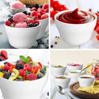 Patelai 18 Pack 8 oz White Ceramic Soup Bowls Soup Cups Porcelain Broth Cups - Image 6