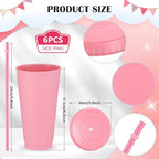 Uiifan 6 Pcs 24 oz Reusable Tumbler - Image 2