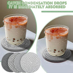 4.8 inch Drink Coasters Set of 4, Cotton Woven Coasters - Image 5