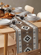 Southwest Aztec Table Runners 72 Inches Long, Cotton Linen Fabric Table Runner - Image 3