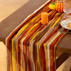 Cheesecloth Table Runner Summer Boho Wedding Shower Party Home Decor | Fall - Image 2