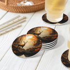 Forest Deer Animal Coasters for Drinks Absorbent Round Ceramic Coasters Set of - Image 7