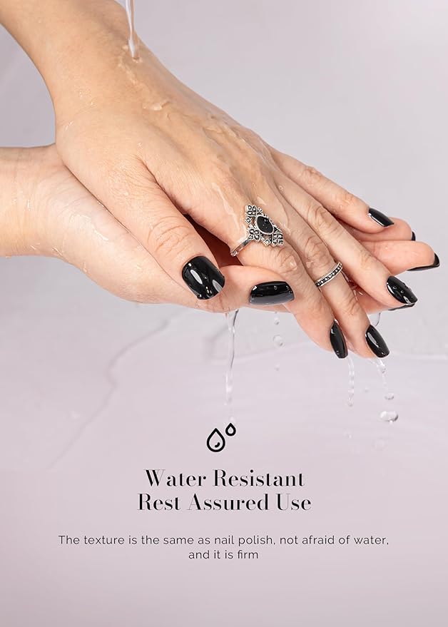 MelodySusie 30PCS Semi Cured Gel Nail Strips, Gray, Salon Quality, Long Lasting, Easy to Apply and Remove, Includes 2 Prep Pads, Nail File and Wooden Stick