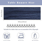Navy Blue 10FT Cheesecloth Table Runner Gauze Fabric Runner - Image 3