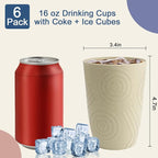 Wheat Straw Cups 6 PCS - 16 OZ Cup Set - Image 3