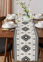Boho Table Runners 72 Inches Long, Abstract Southwestern Kitchen Dining Tables - Image 2