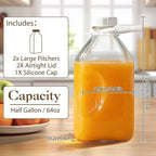 CUCUMI 2 Pack 64 Oz Glass Milk Bottle - Image 3