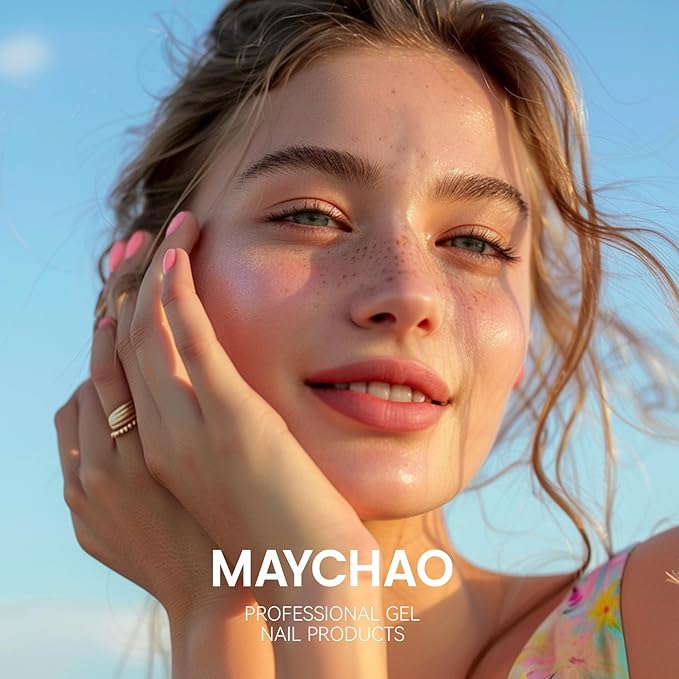 MAYCHAO 15ML Gel Nail Polish 1Pc Pink Gel Polish Soak Off UV LED Nail Lamp Curing Nail Polish for Nail Art Manicure Salon DIY at Home, 0.5 OZ