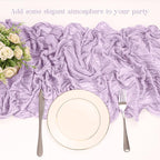 10 Pack Cheesecloth Table Runner 10FT Boho Gauze Rustic Fabric Table Runner - Image 5