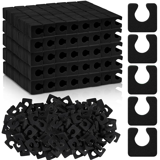 Mumufy 1000 Pcs Individual Toe Separators Bulk Soft Foam Comfortable Pedicure Toe Separators Dividers for Women Men Art Manicure Feet Nail Polish Painting Spa(Black)