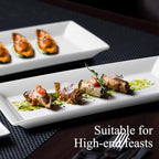 14" Rectangular Platters Set of 4, Large Serving Plates - Image 5