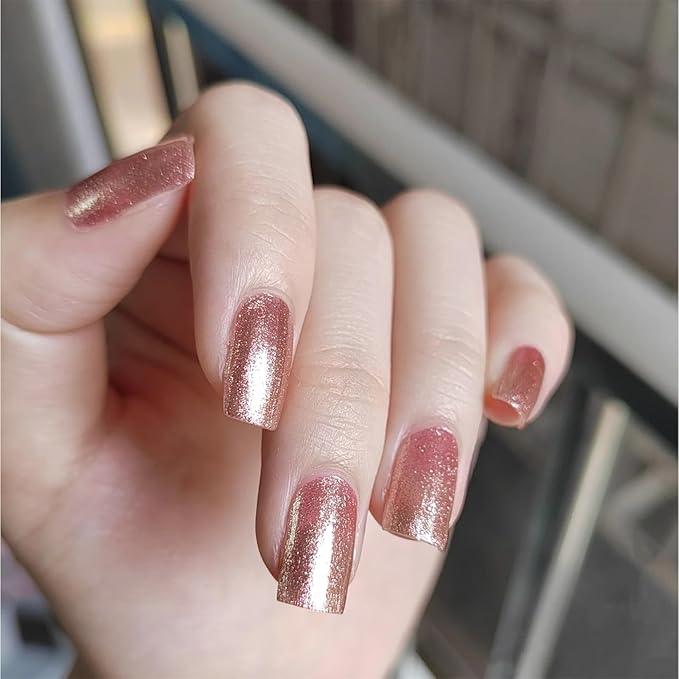 COSMOO Mermaid Pearl Nail Polish Pink Aurora Effect Nail Polish, Fast Drying & Long Lasting, Trendy DIY at Home Nail Gift