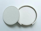 Set of 6 Leather Coasters, Round Coasters - Image 4
