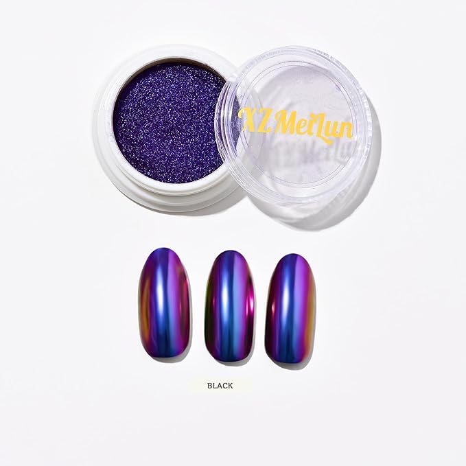 Chameleon Chrome Nail Powder, Big-Capacity 0.8g Aurora Purple Turns Red Mermaid Aurora Powder Pigment Pearlescent Nail Art Glitter Decoration, Can Mixed with Builder Gel Nail Polish for Use